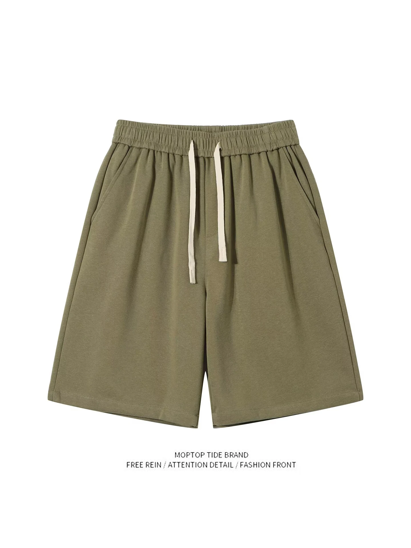 ملابس خارجية صيفية غير رسمية للرجال من Loose Spor مقاس كبير، سراويل مريحة ذات ملمس راقي ومستقيمة الساق #3