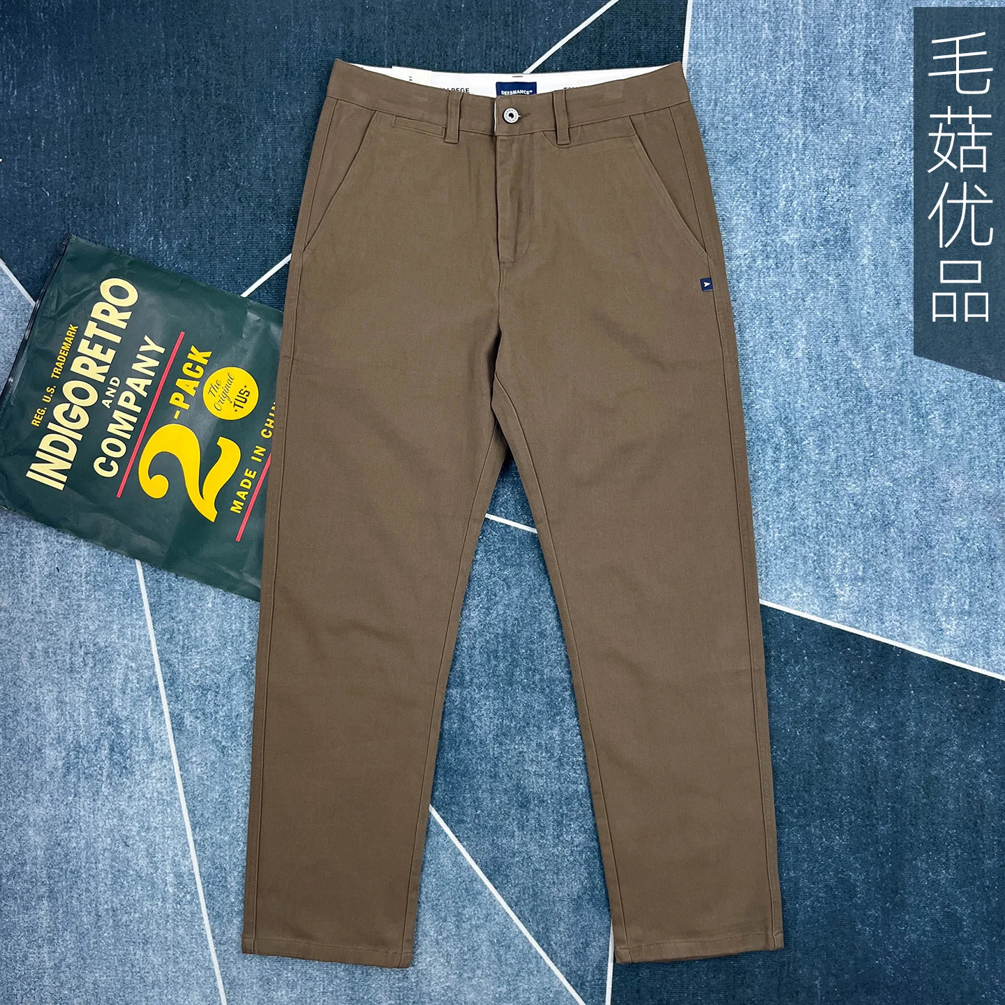 

Тяжелые повседневные брюки из хлопка 97% для мужчин, осенние толстые прямые брюки цвета хаки в американском стиле ретро, универсальные эластичные брюки