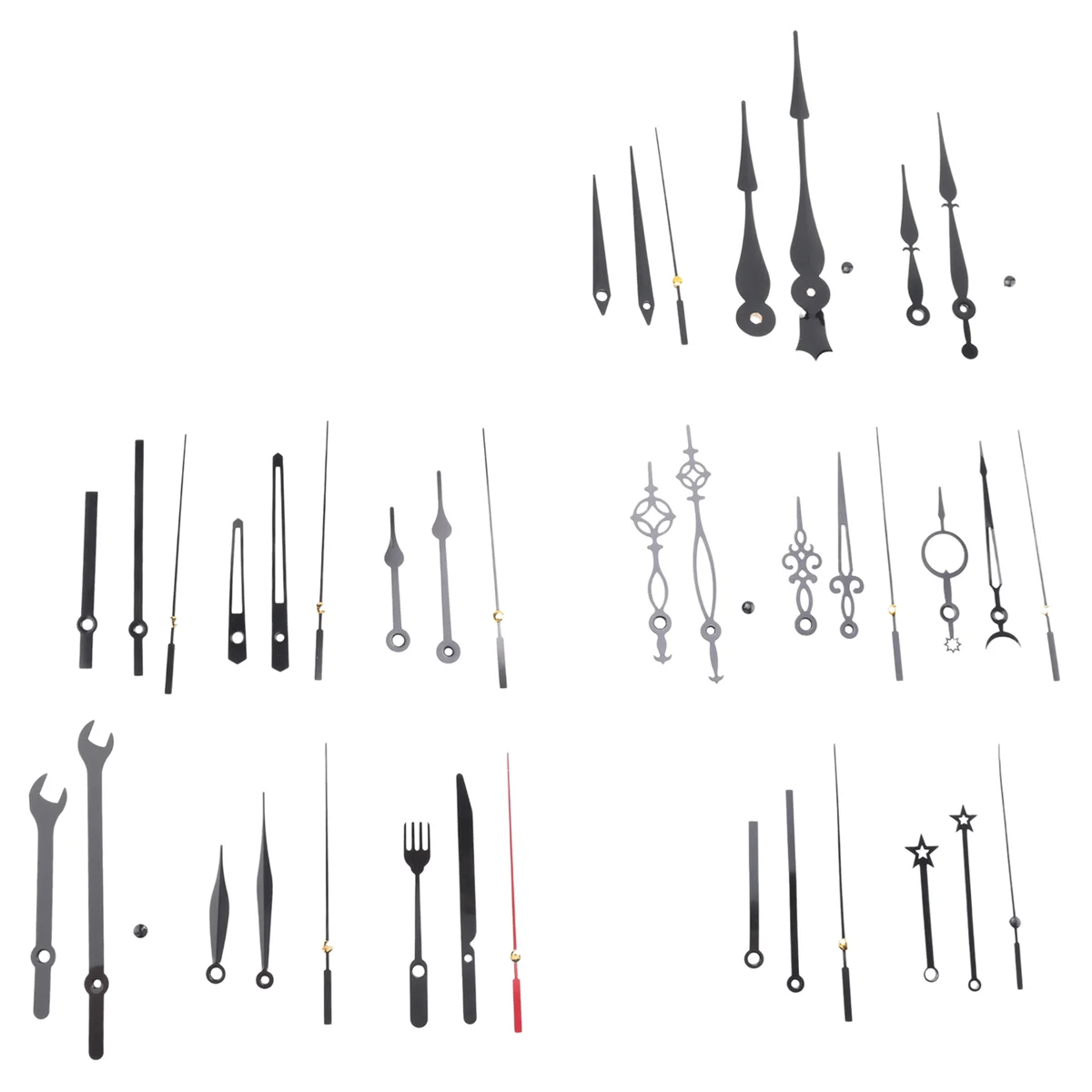 ABLK 14 รูปแบบกลไกการเคลื่อนไหวนาฬิกา,Non-Ticking นาฬิกามือ, DIY อะไหล่ซ่อมสําหรับซ่อมนาฬิกา