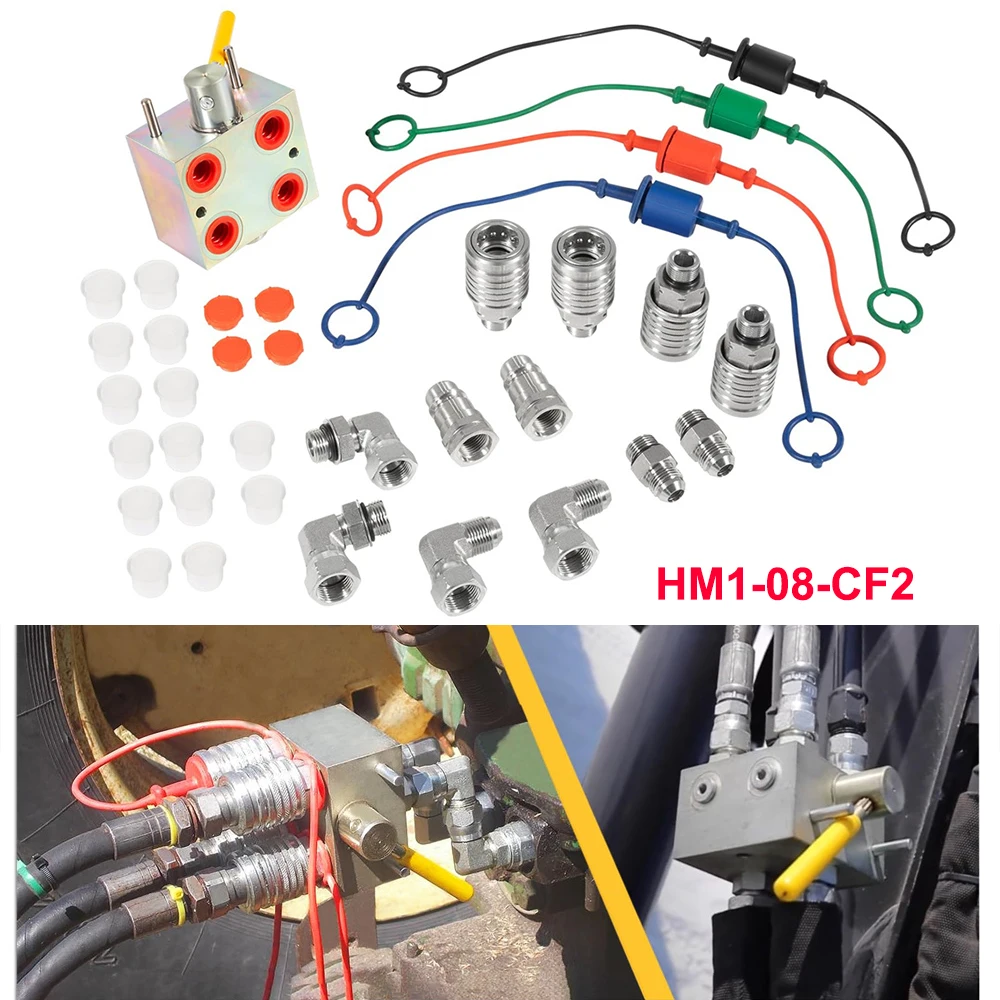 

Manual Hydraulic Multiplier, SCV Splitter/Diverter Valve with Couplers and Ag Fittings, 20 GPM Flow Pressure Hydraulic Cylinders