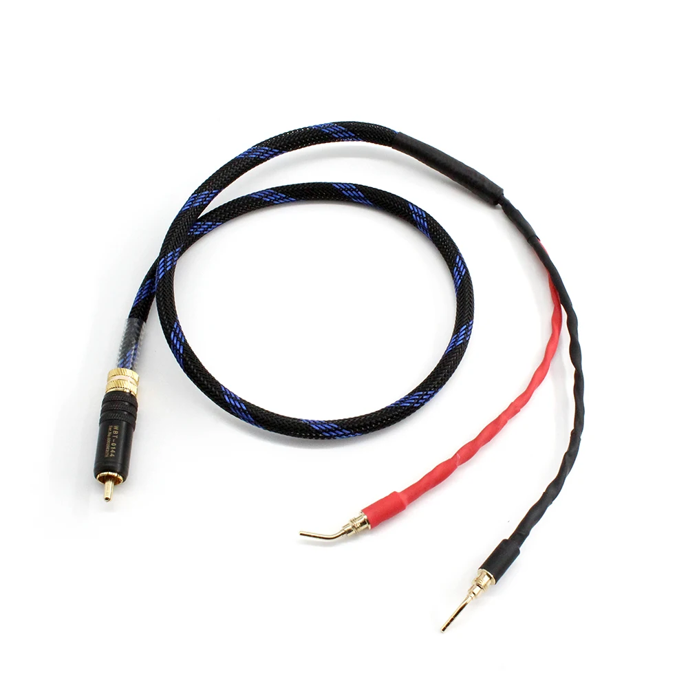 HIFI RCA To 2 Banana/Pin Dual Needle Plug CANARE 4S8 Stereo Audio Cable For Amplifier M-50W M60 Speaker 0.5m 1m 1.5m 2m 3m 5m 