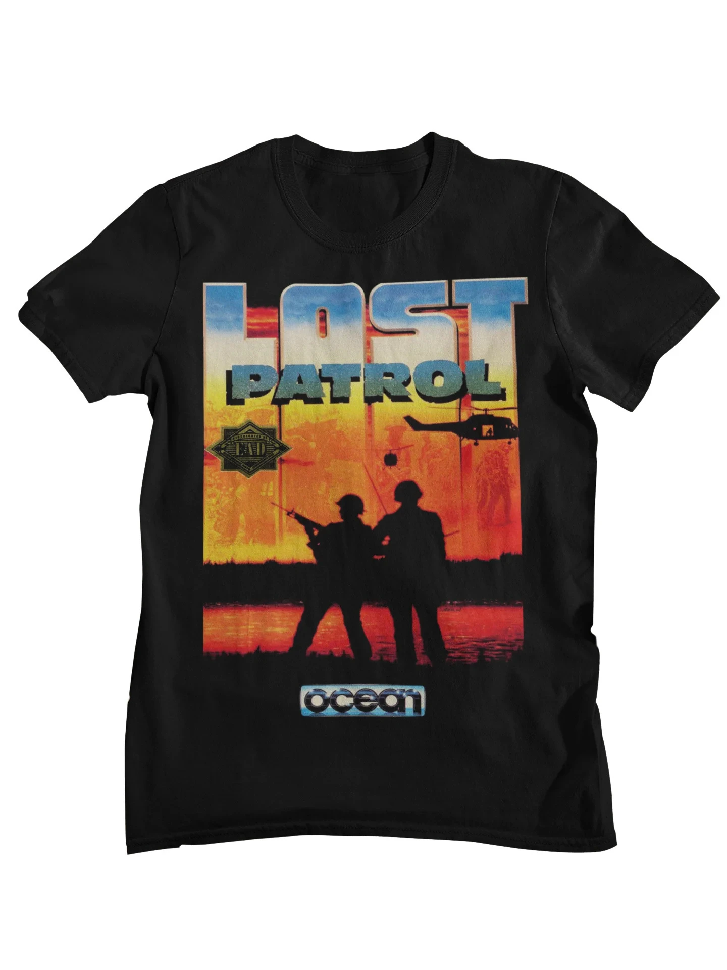 Lost Patrol Ocean Software Retro Game T-shirt 80s Military Action Commodore 64 Graphic T-shirt Streetwear  vintage t shirt