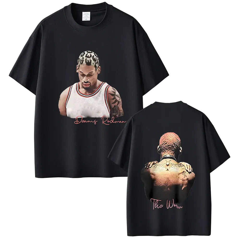

Dennis Rodman The Worm Graphic T-shirt Men Women Hip Hop Fashion Oversized T Shirts Unisex Vintage Basketball Boys Streetwear