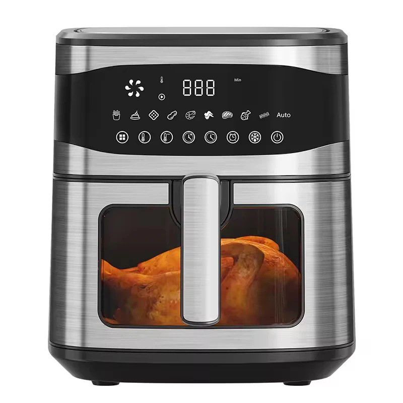 

2026 New Model Multi-functionalLarge Stainless Steel Air Fryer 9L with Large Viewing Window Smart air Fryer Digital 12 Preset No