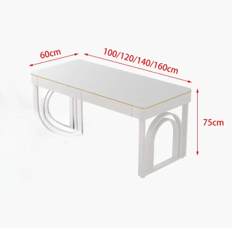 Luxury Writing Nordic Office Desk Elegant Laptop Simple Auxiliary Computer Desk Study Gaming Escritorio Oficina Office Furniture