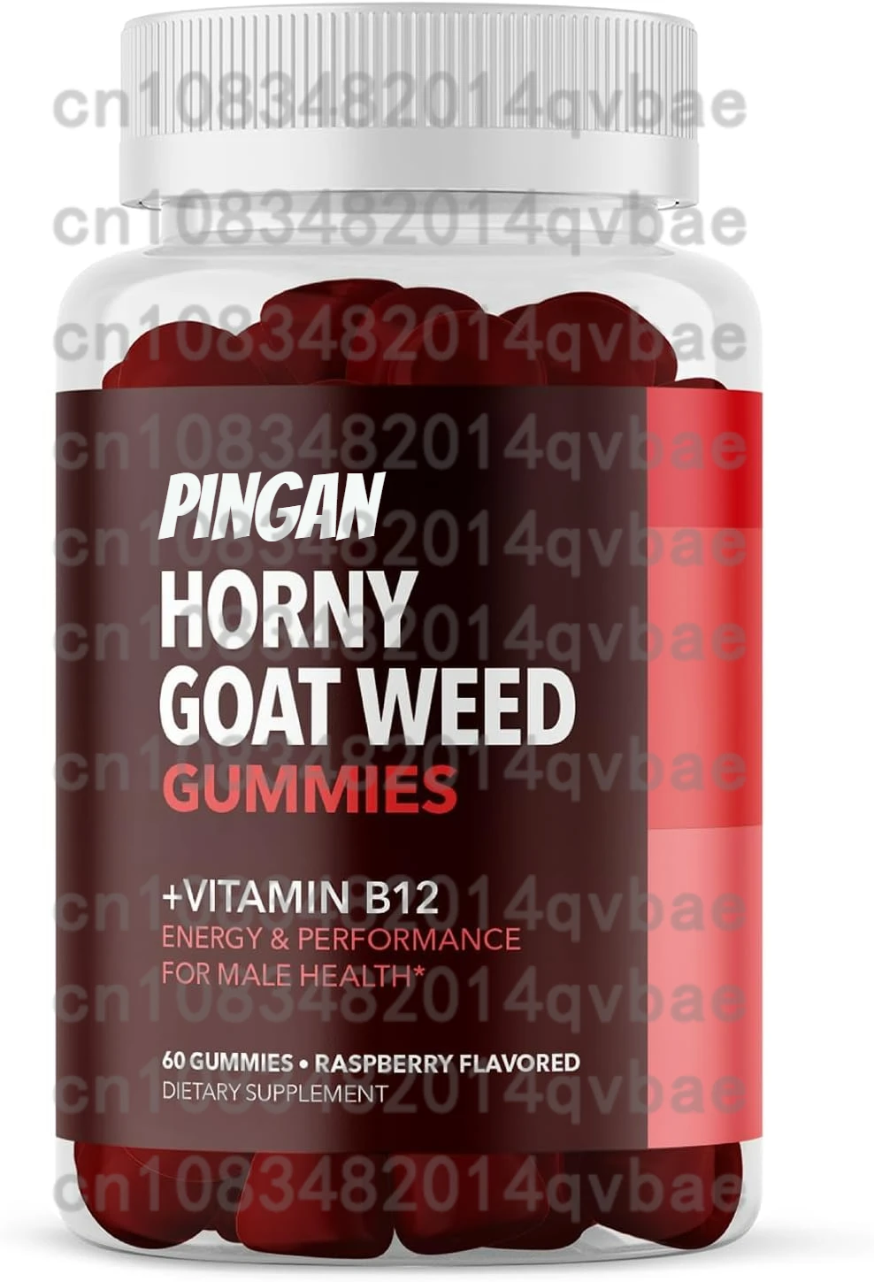 Horny Goat Weed para hombres, suplemento energético que mejora la resistencia, la energía y las funciones para el soporte de la hormona masculina, gomas para la salud masculina