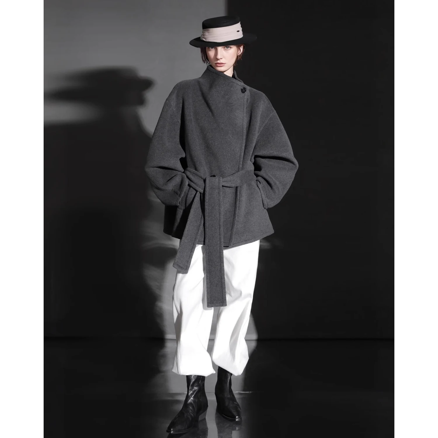 Allingentle Luxury Women's Blazer Woolen Fashion Office Jacket Big Coat for Cocktail Party Daily Outfits Customize