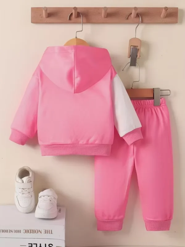 Frühlings- und Herbst-Cartoon-Hoodie-Set für Babys und Kinder – Detail 3