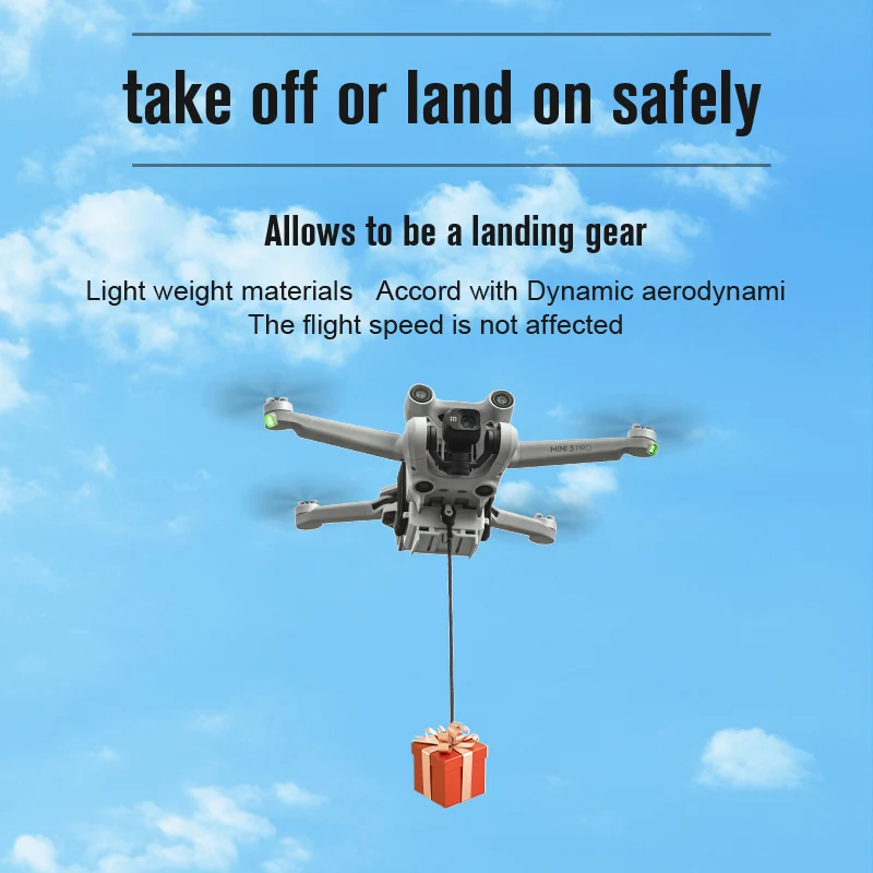 

Suitable for DJI Mini 3 / 3 Pro Thrower Drone Airdrop System Thrower Ultra Long Range Gift Delivery Device Drone accessories