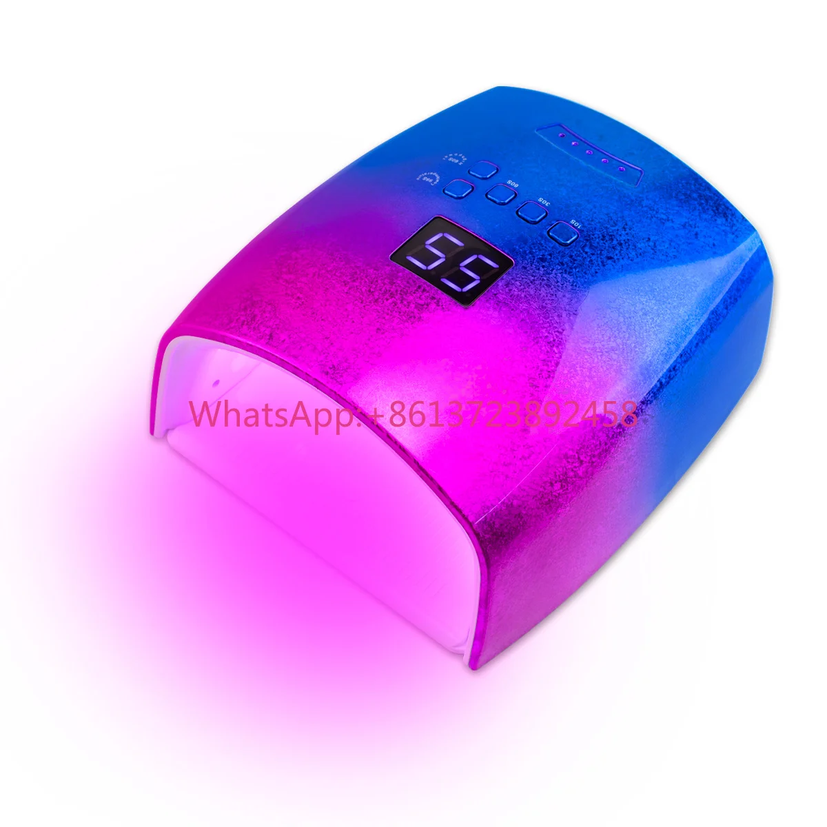 Newest Professional Magic Ice Flowers Colorful Cordless and Rechargeable 48W RED Light UV LED Nail Lamp Gel Nail Polish Dryer