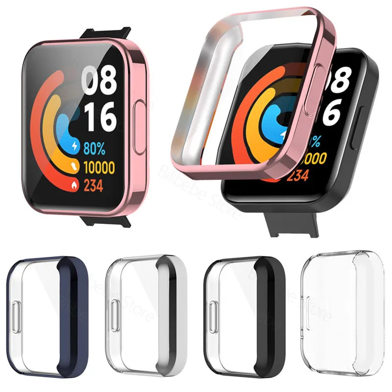 Screen Protector For Xiaomi Poco Watch Case Cover Tempered Glass For Xiaomi Poco Watch Shockproof Protective TPU Cover Case