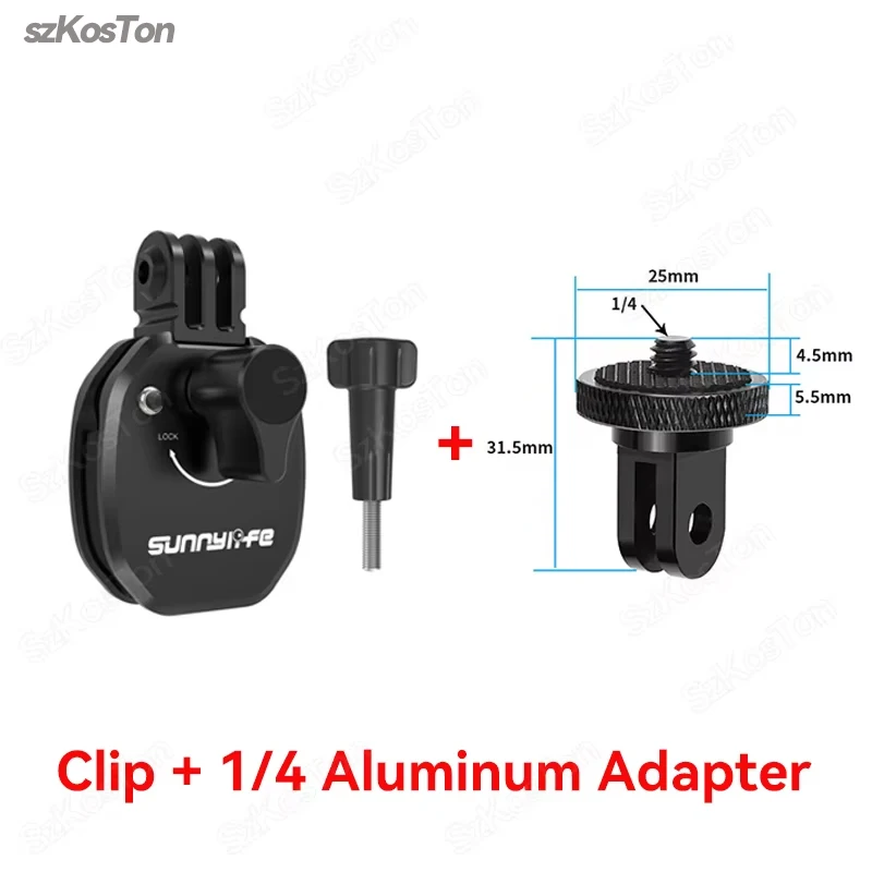 Moto Pare-Brise Support Pince Clip Aluminium Pour GoPro Hero 13/12/11 & Insta360 X4/X3 - Monture Robuste