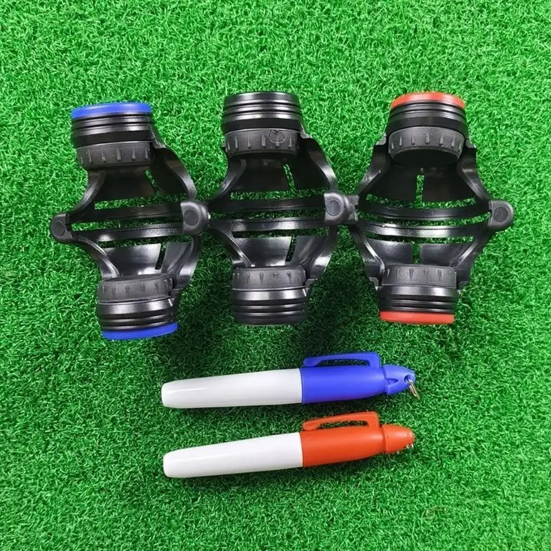 

U2JB 3-линейный маркер для мяча для гольфа, 360 градусов, трафарет, маркер для линии мячей для гольфа с 2 ручками, инструмент