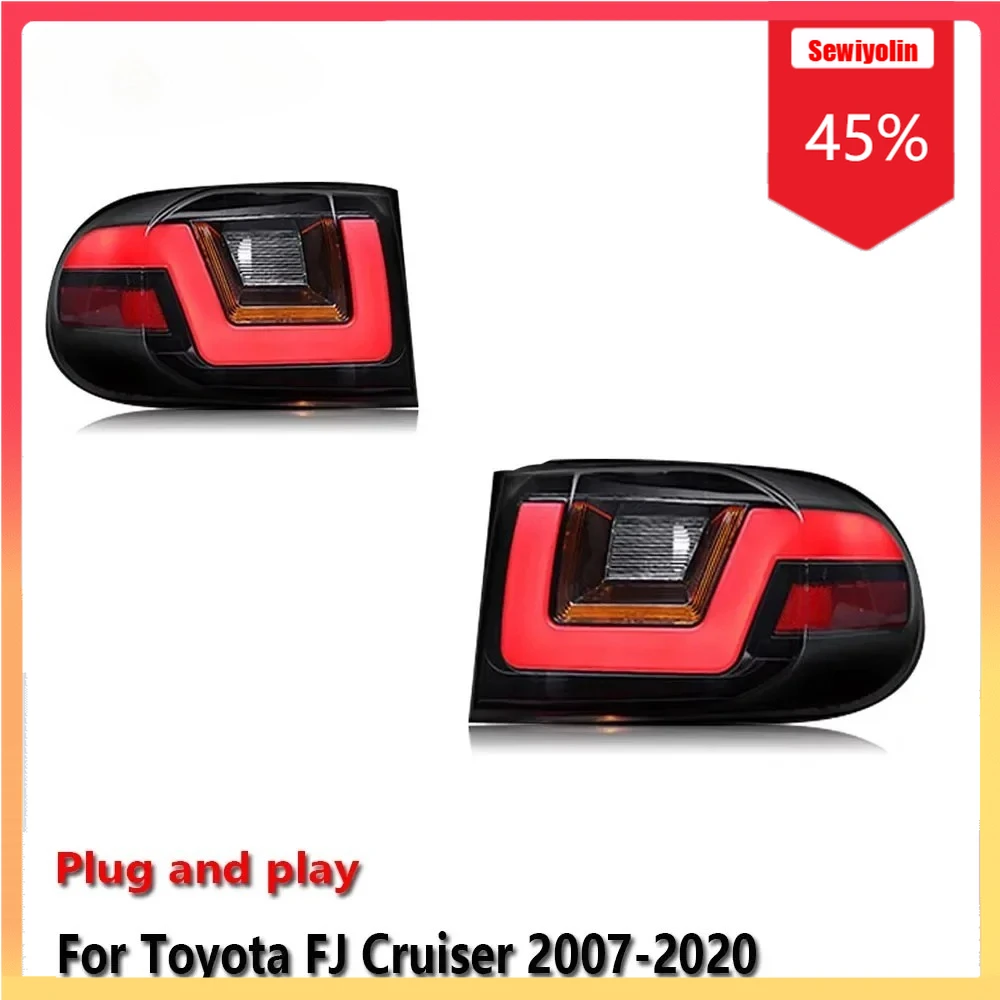 

Car LED Tail Light Automobile Parts For Toyota FJ Cruiser 2007-2020 Auto Fog DRL Brake Turn Signal Lamp Plug and Play