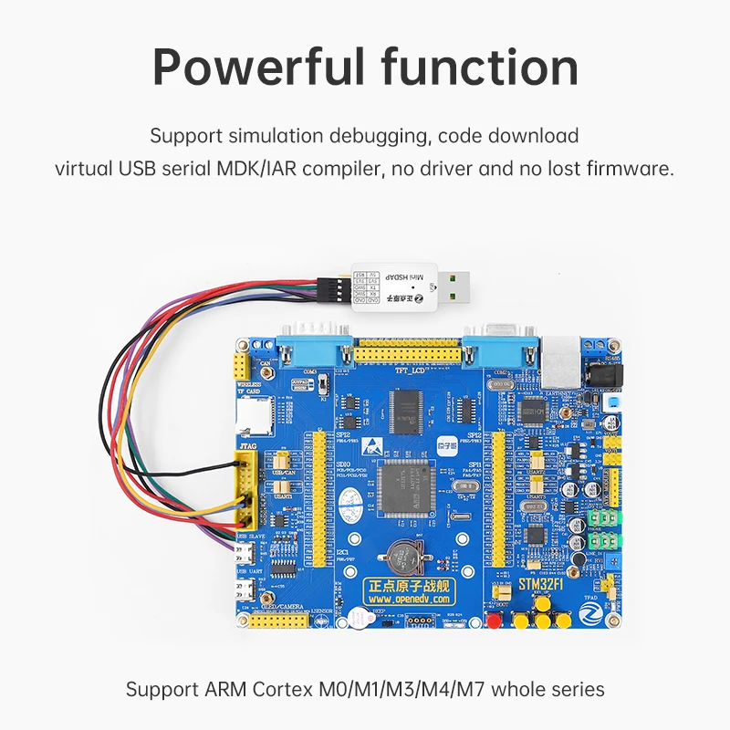 Mini High-speed USB Emulator Debugging STM32 ST-Link V2 Simulator Download With Cover DuPont Cable Programmer Programming