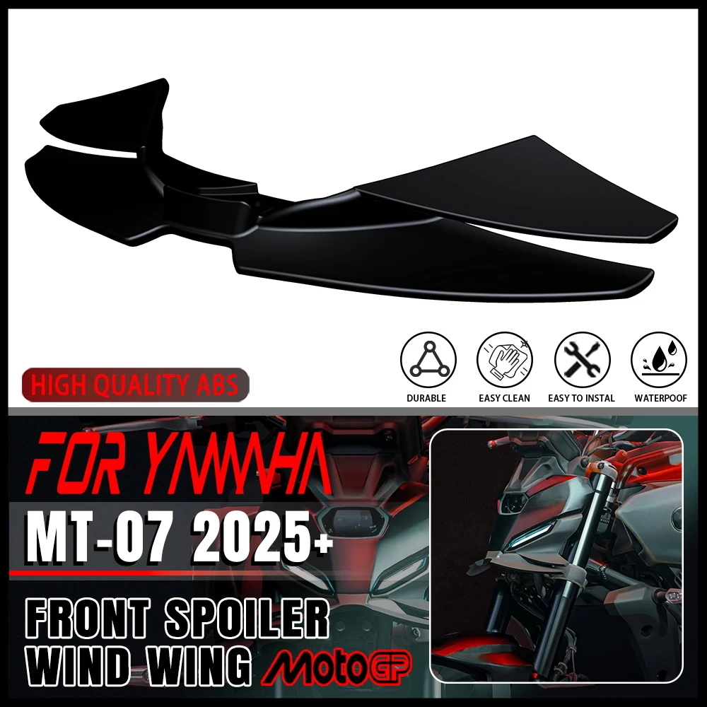 

For YAMAHA MT-07 2025 GP WING DOWNFORCE NAKED FRONTAL SPOILERS MT07 2025+ Front spoiler Lower spoiler lower lip