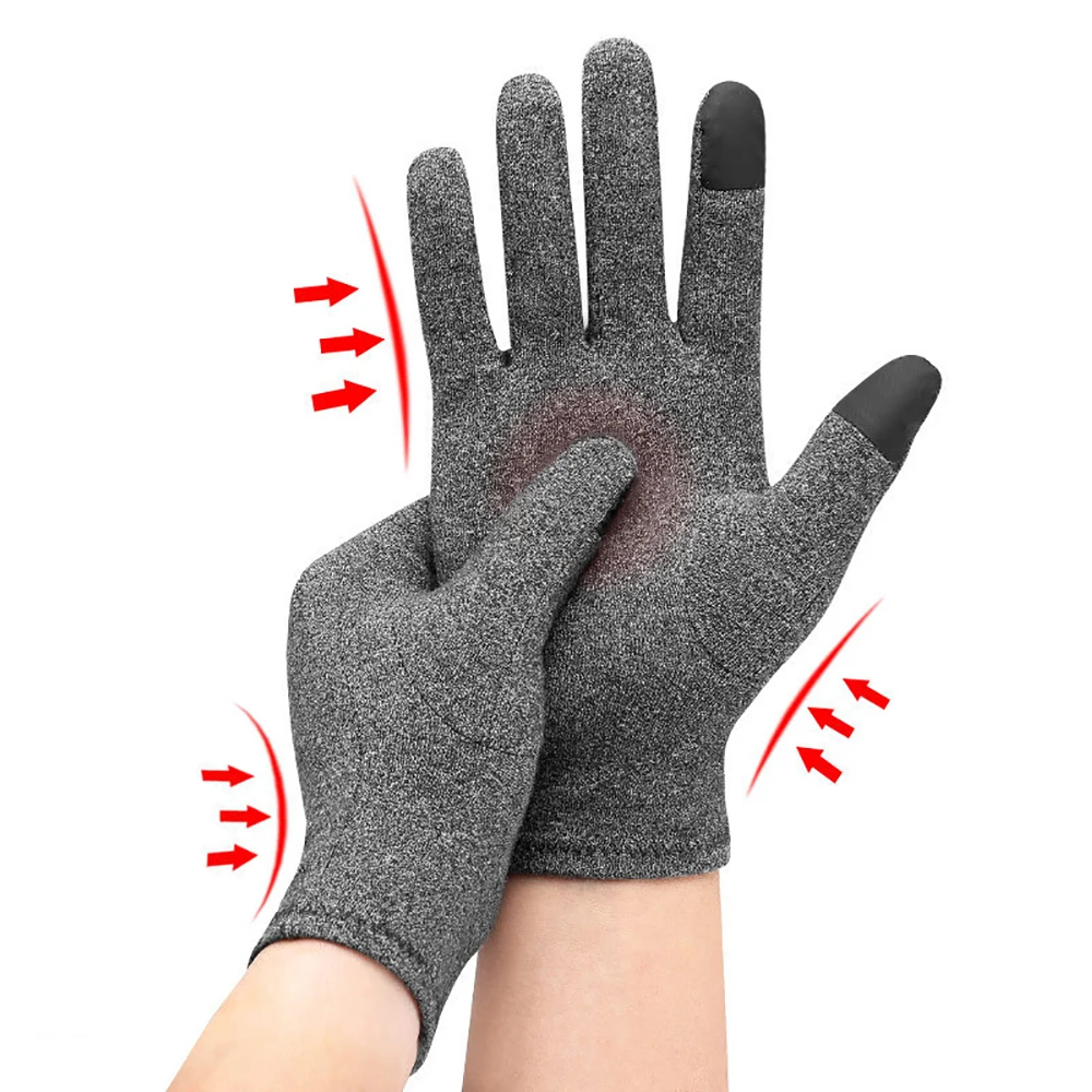 1 Pair Compression Arthritis Gloves - Comfortable Fit for Men and Women - Full Finger for Rheumatoid, Osteoarthritis