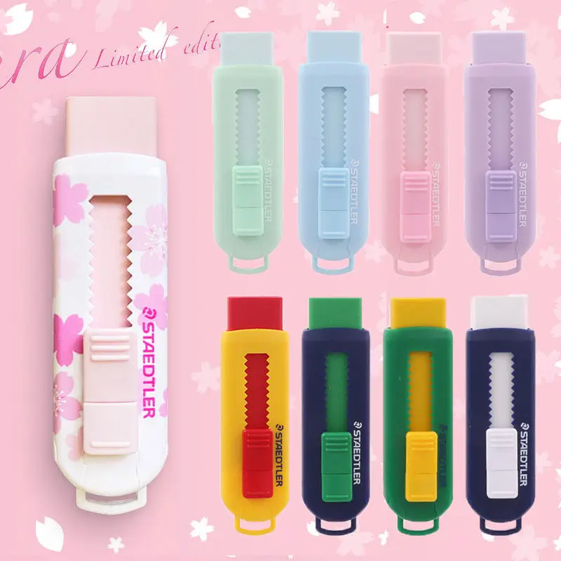 1 szt. Niemcy STAEDTLER 525PS gumka push-pull bez PVC guma chowane szkolne artykuły papiernicze śliczne artykuły papiernicze