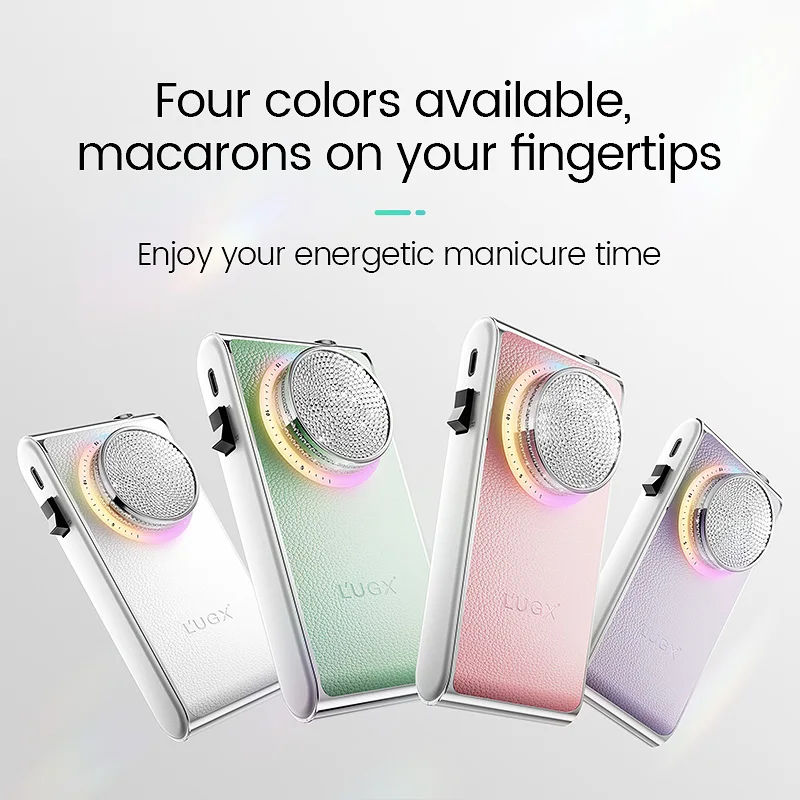 LUGX ใหม่ชาร์จ USB Brushless Diamond Pin พร้อมปุ่มความเร็วเพชรแบบพกพาเครื่องเจาะเล็บมืออาชีพ