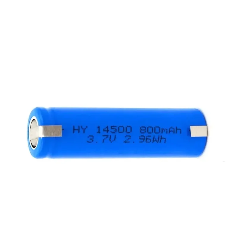 100% 14500 800mAh 3.7V Li-ion Rechargeable Battery + Nickel Lithium Battery for LED Flashlight Headlamp Mouse