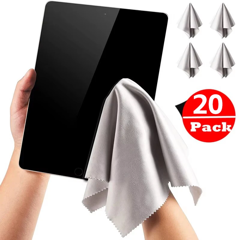 20Pcs Computer Cleaning Cloth Microfiber Camera Lens Glasses Cleaner TV Laptop Pad Tablet Phone Electronics Screen Wipes 14cm