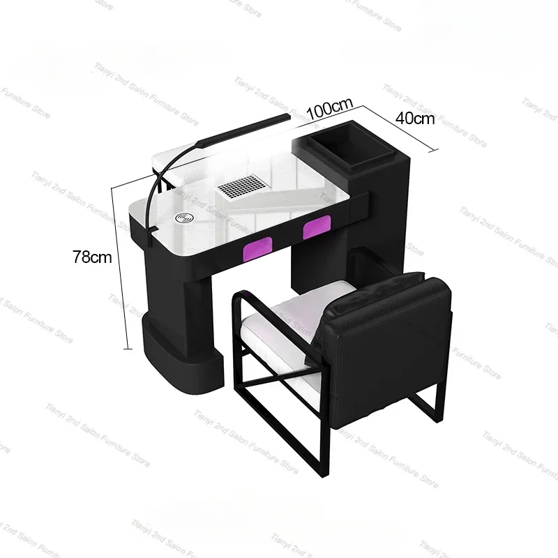 

Nail Artist Glass Tabletop Manicure Table Storage Multifunction Luxury Nail Tables Modern Panda Salon Furniture Nail Desk LLMT