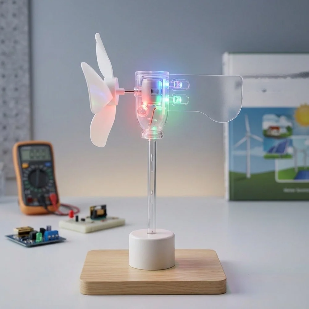 Small Wind for turbine Generator Model with 360 Degree Rotating Head for Teaching Tools and for educational Science Projects
