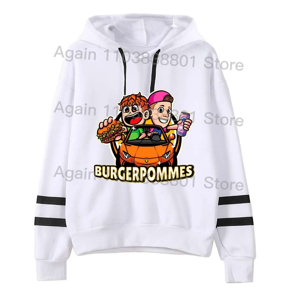 Hip Hop Burgerpommes Icrimax Hoodie Harajuku Sweatshirts Clothes Boy girl kids Tops Kids Streetwear Clothes Personality Pullover