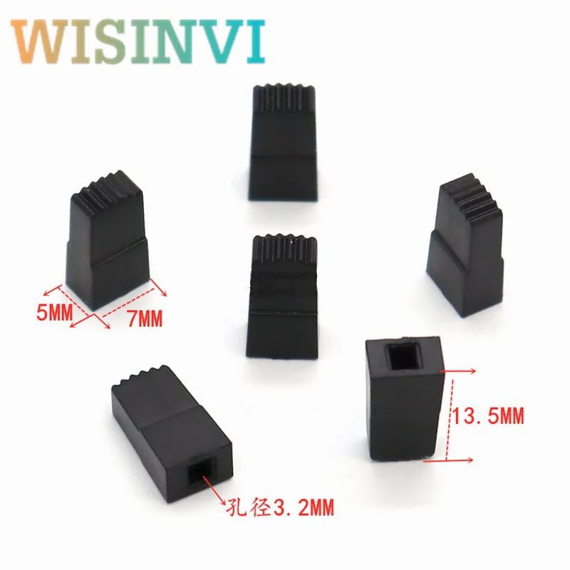 10pcs plastic  knob capTact Switch cap length 7mm width 5MM and height 13.5MM 6 * 6 series switches cap square hole 3.2MM