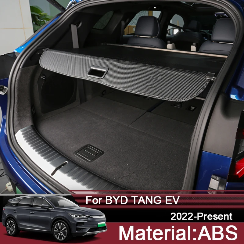 

Car Rear Trunk Curtain Cover Rear Rack Partition Shelter Interior Car-styling Decoration Accessories For BYD TANG EV 2022-2025