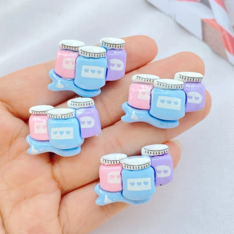 Resin Cartoon Simulation paint bottle, drawing board, brush Flatback Cabochon Scrapbook 10PCS DIY Decor Figurines Accessories