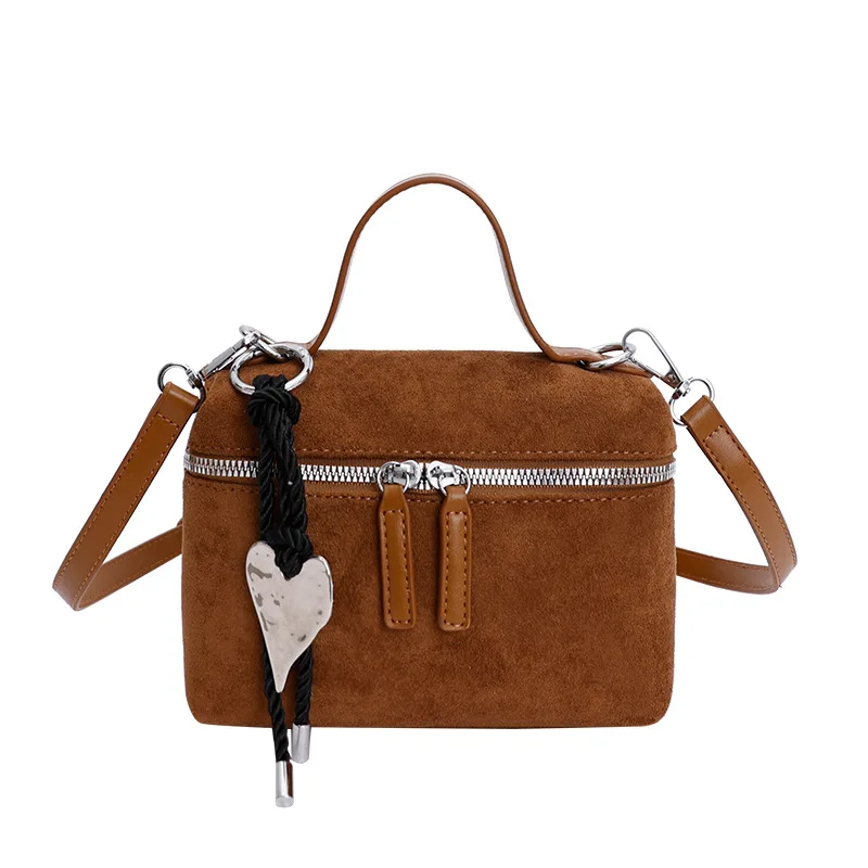 

Женские сумки из искусственной замши в стиле ретро, маленькая коробка, дизайнерские сумки для женщин, сумка через плечо, осенне-зимние сумки через плечо, клатч, шикарная сумка