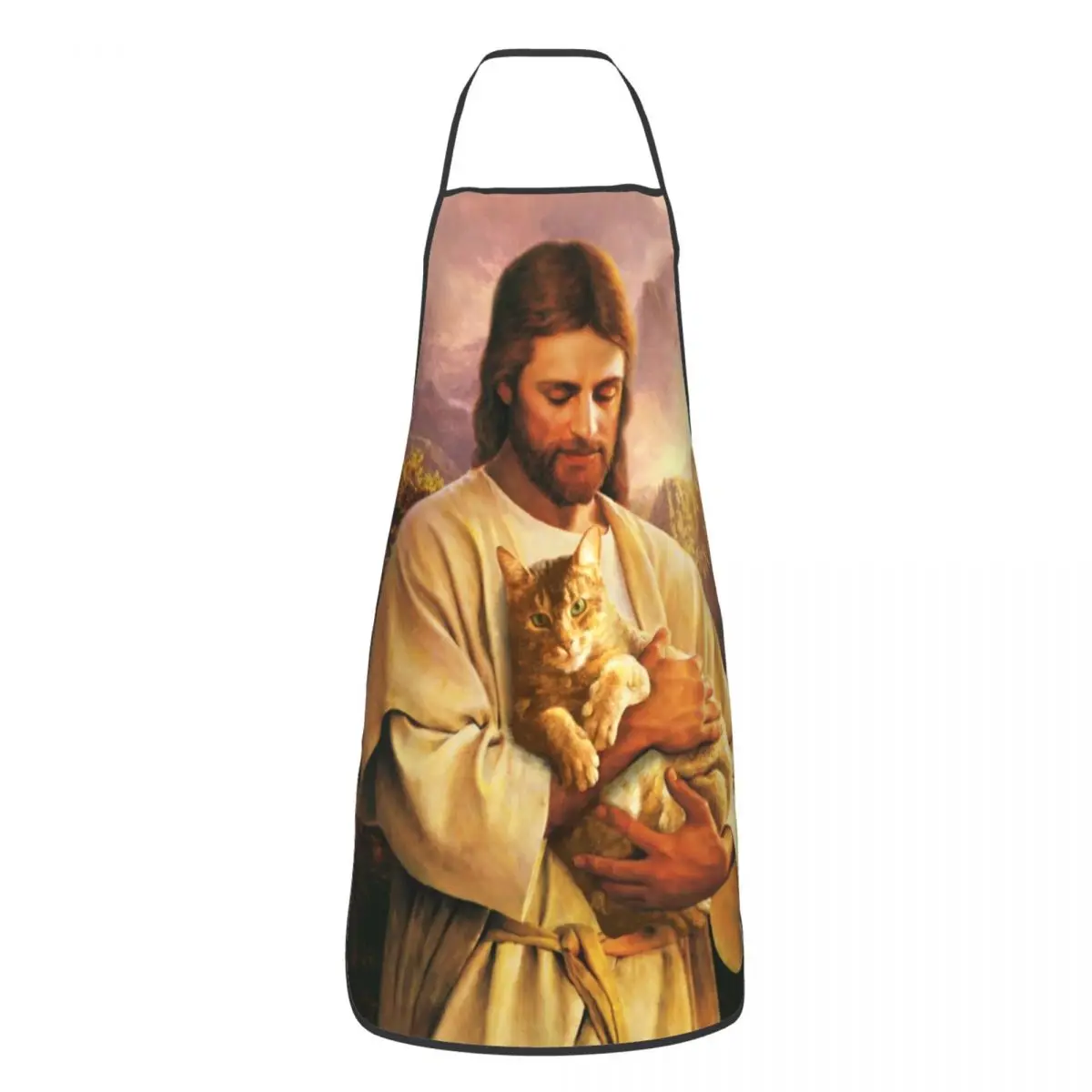 The Cat Of Jesus Christ Funny Apron Men Women Adult Unisex Kitchen Chef Bib Tablier Cuisine Cooking Baking Painting