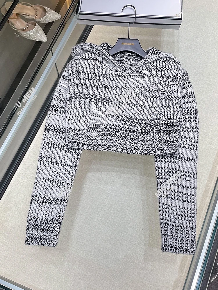 

Miumem Lazy Sle Knitted Sweater Hat Long Sve Crew Ne Pullover Knitwear Casual Comfortable Faionable Autumn Winter Top
