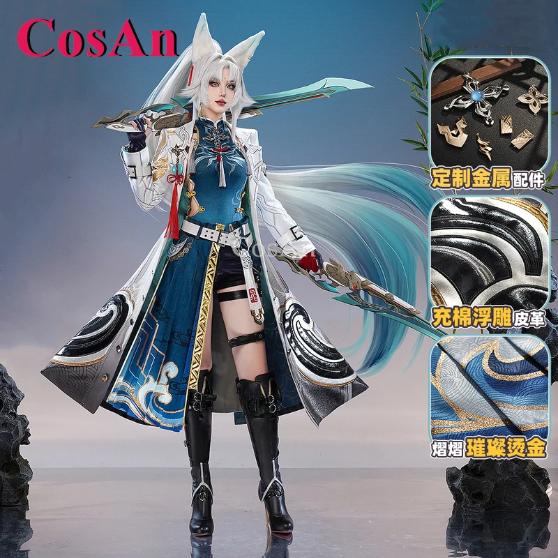 CosAn Game Honkai: Star Rail Feixiao Cosplay Costumes Gorgrous Sweet Elegant Combat Uniform Halloween Party Role Play Clothing