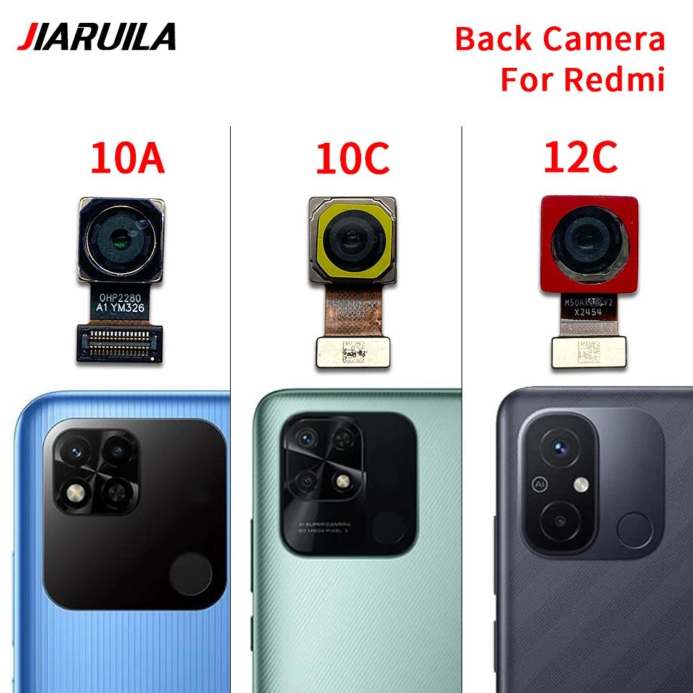 Back Rear Front Camera Flex Cable For Xiaomi Redmi 10A 10C 12C Frontal Selfie Facing Back Camera Module Flex Cable Replacements