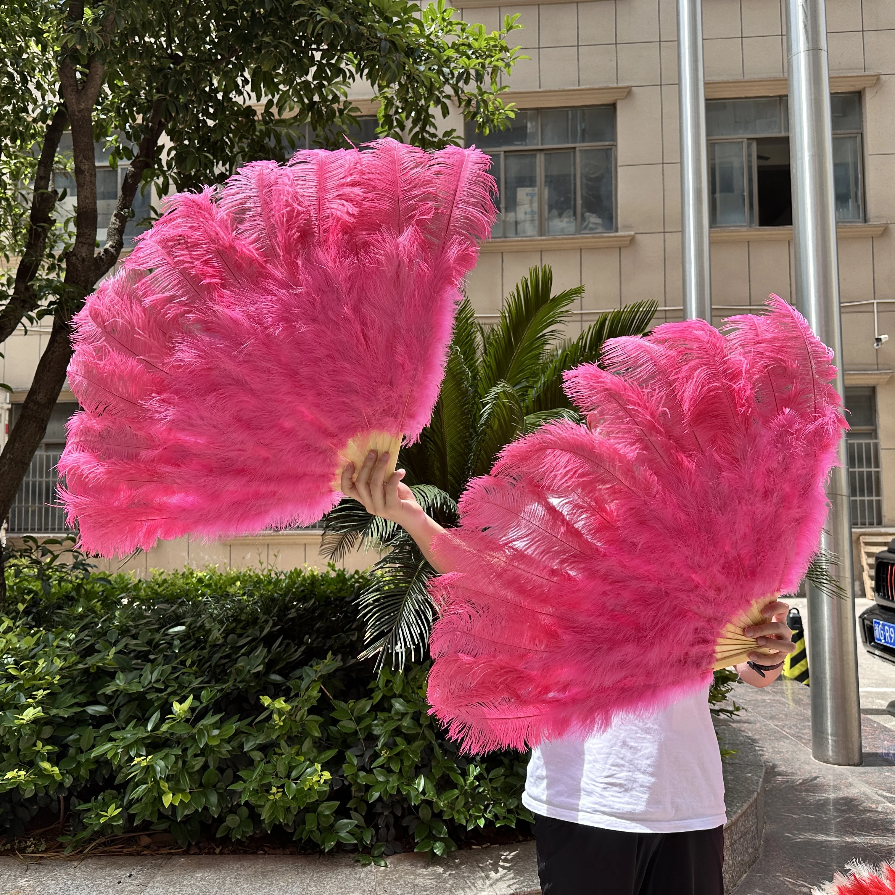 High Quality Natural Ostrich Feather Fans Wedding Dance Party Real Turkey Feather Carnival Performance Accessories Plume Crafts