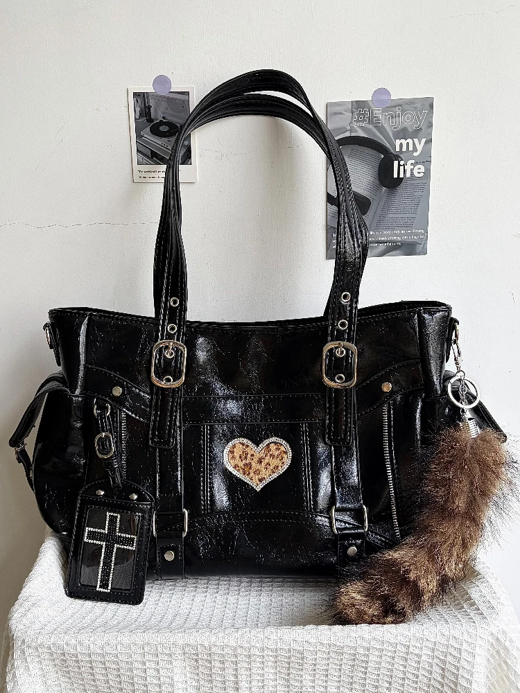 

Original Design Single Shoulder Bags for Women's Crossbody Bag Large Capacity Tote Y2K Hot Girl Cross Motorcycle Bag