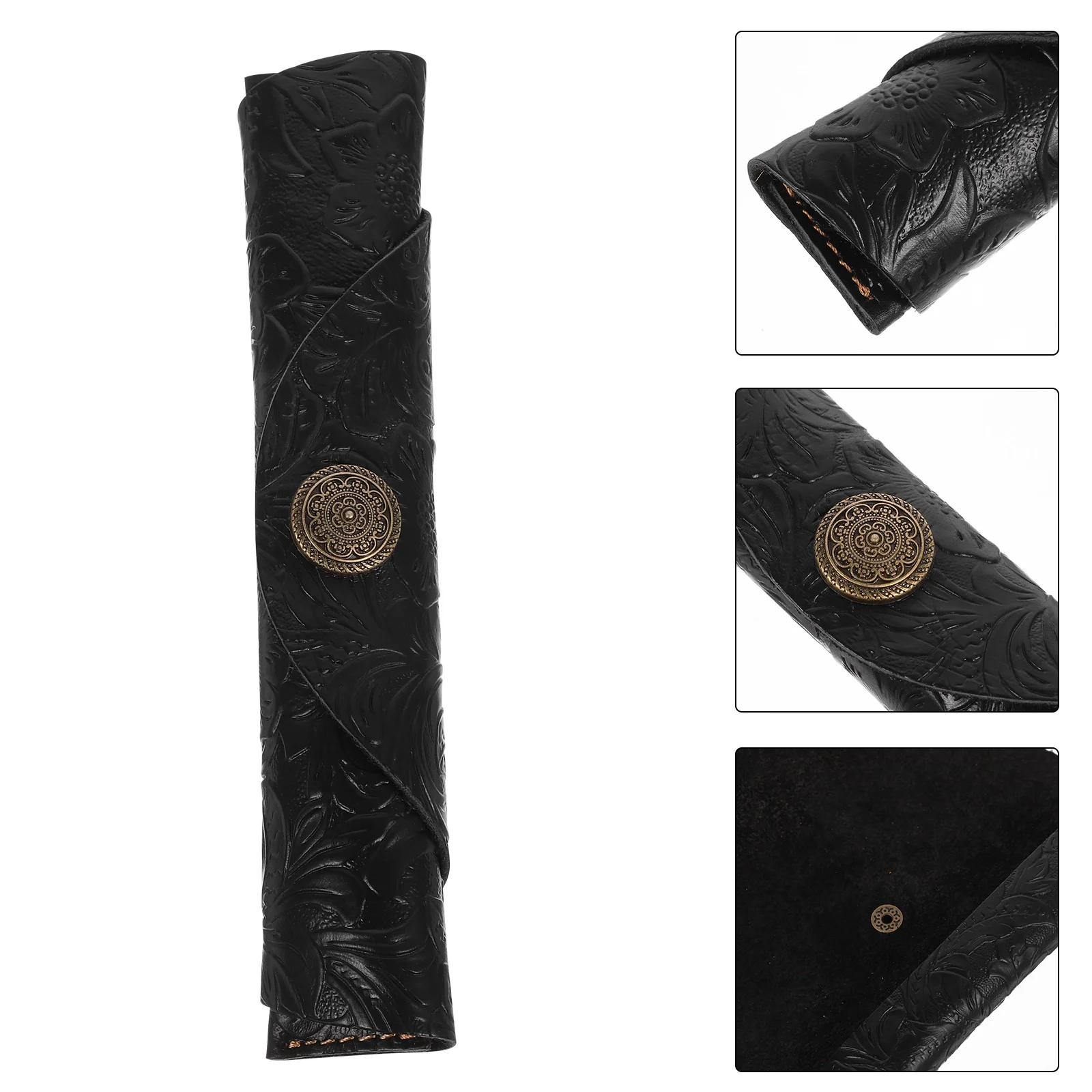 

Roll Up Pencil Case Vintage Style Pen Bag for Artists Watercolor Brush Organizer Portable Pen Wrap Pouch for Drawing