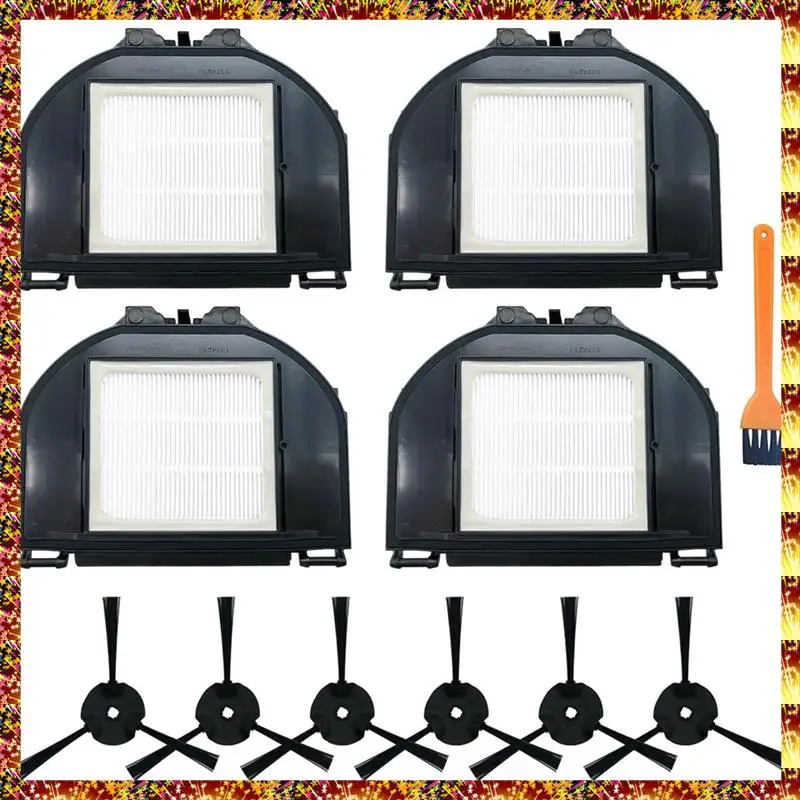 สูญญากาศตัวกรอง Hepa แปรงด้านข้างสําหรับ Shark RV2310/RV2310AE ล้างทําความสะอาดได้หุ่นยนต์เปลี่ยนชิ้นส่วนชุด
