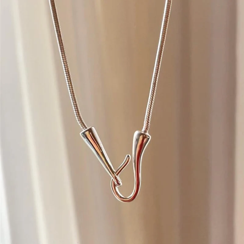 New 925 Sterling Silver Necklace 18inch Simple Hook Choker Snake Bones Accessories Men's & Women's Fine Jewelry Party Gift