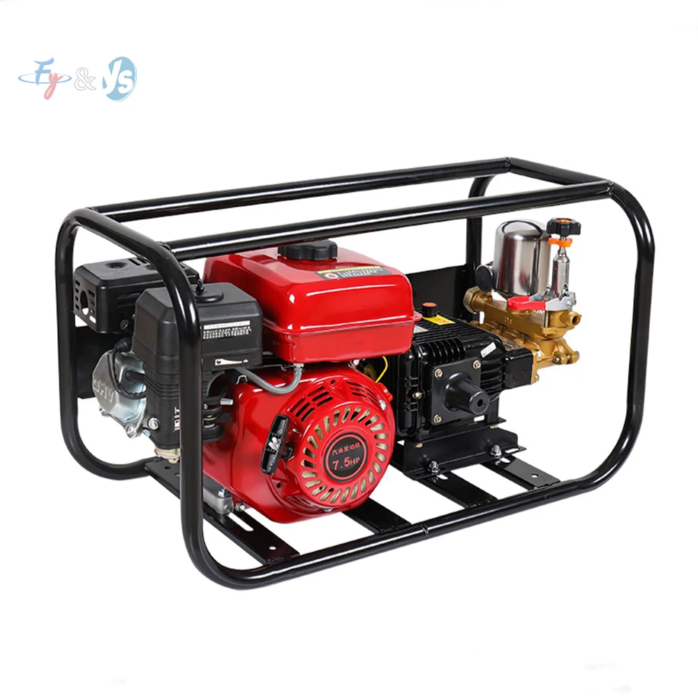 بخاخ عالي الضغط يعمل بالبنزين رباعي الأشواط مع مضخة مكبس ثلاثية الأسطوانات، آلة رش المزرعة/الأورشارد/الحديقة #1