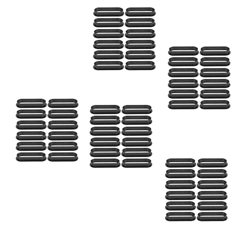 

60 Pieces Oval Tart Rings Heat-Resistant Perforated Cake Mousse Ring Non Stick Bakeware Tart Mini Cake Mold Cake Rings