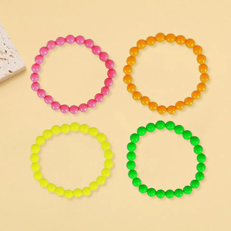 JSTHHTT Set De 17 Accesorios Para Disfraz De Los Años 80 – Pulseras De Neón, Collar, Pendientes Y Gafas, Ideal Para Fiestas Retro Y Cosplay