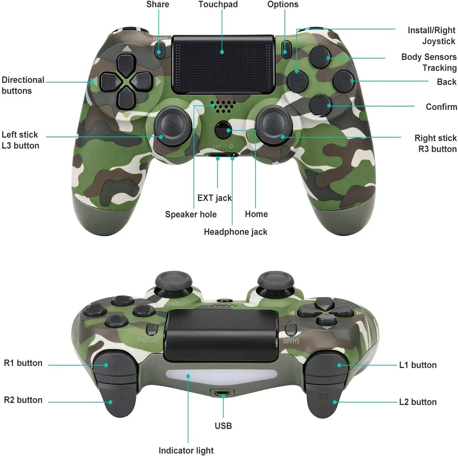 Wireless Controller For PS4 PC Android Support Bluetooth Gamepad For Play Station 4 Joystick Console Joypad With Touchpad