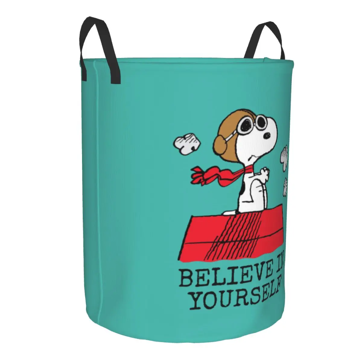 Custom S-snoopies Anime Laundry Basket Collapsible Dog Cartoon Clothes Toy Hamper Storage Bin for view 2