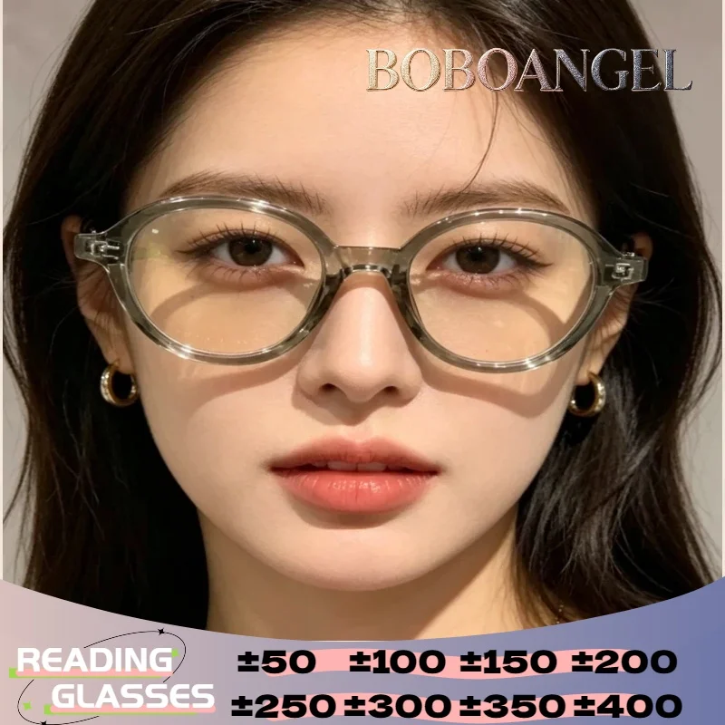 

BOBOANGEL Round Frame Reading Glasses Anti Blue Light Prescription Optical Customizable Progressive Reading Eyeglasses