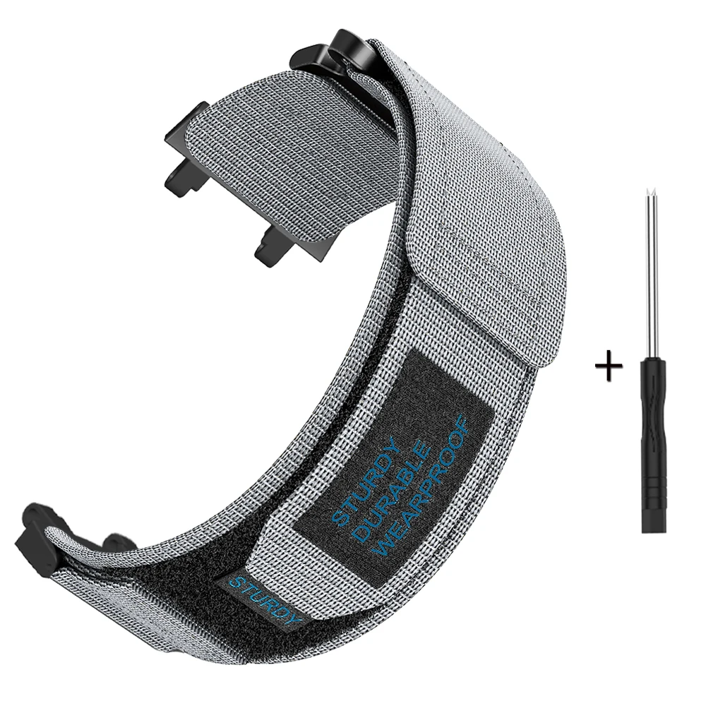 Nylon Strap For Amazfit T-Rex 3 Watchband Adjustable Lightweight Breathable Wristband Hook&Loop Band With Tool