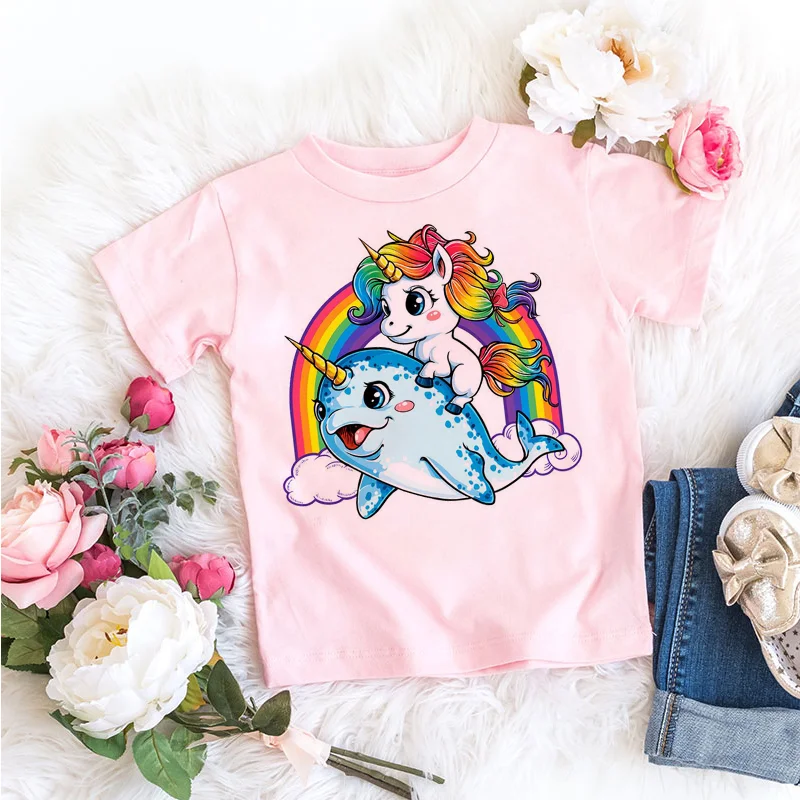 

Cartoons Girls Summer Children T-shirt Fashion Print T Shirt Cartoons Casual Clothes Kid Girl Boy Short Sleeve Tops