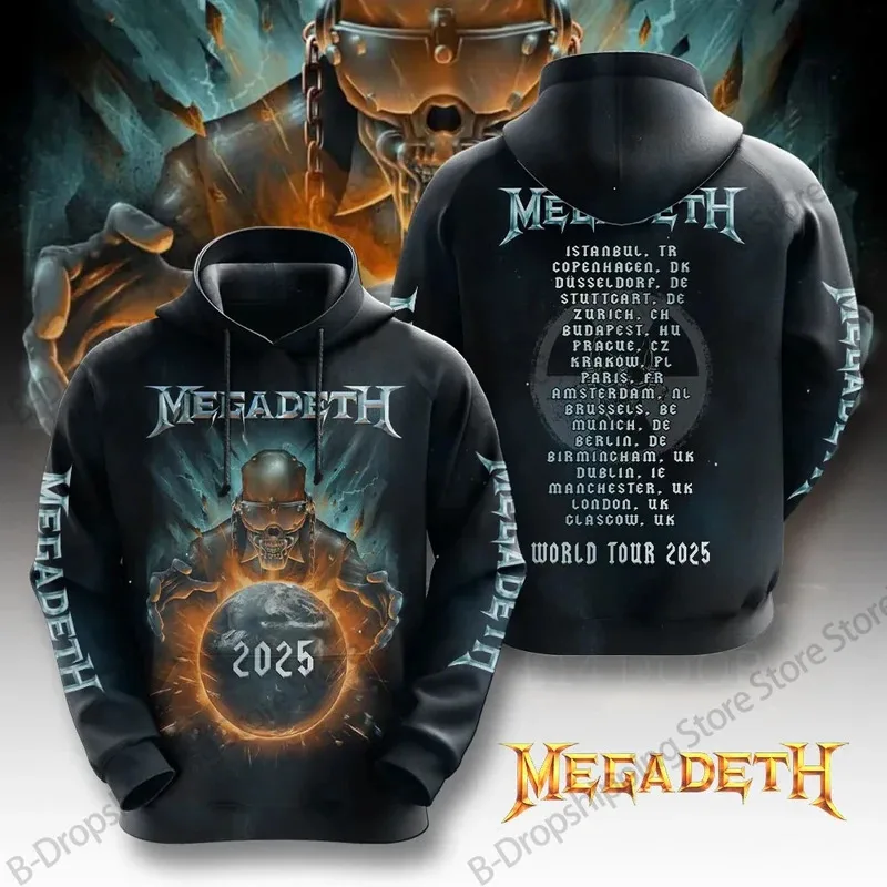 

Мужская и женская толстовка с 3D-принтом Metal Rock Band Megadeth, модная толстовка с длинными рукавами, винтажное пальто, мужская толстовка, одежда унисекс, НОВИНКА